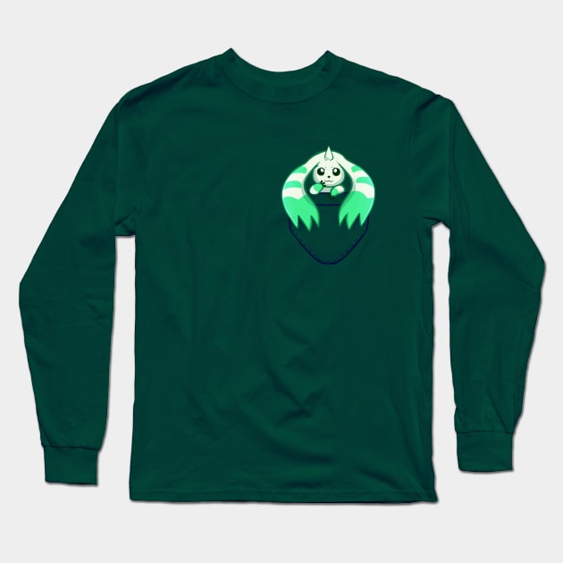 Pocket Terriermon Long Sleeve T-Shirt by TechraPockets